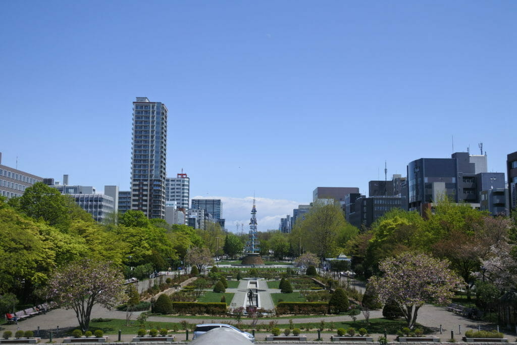 大通公園-札幌市資料館2階から